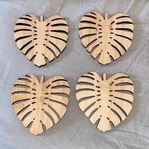 Colorstreet bamboo coasters -set of 4.